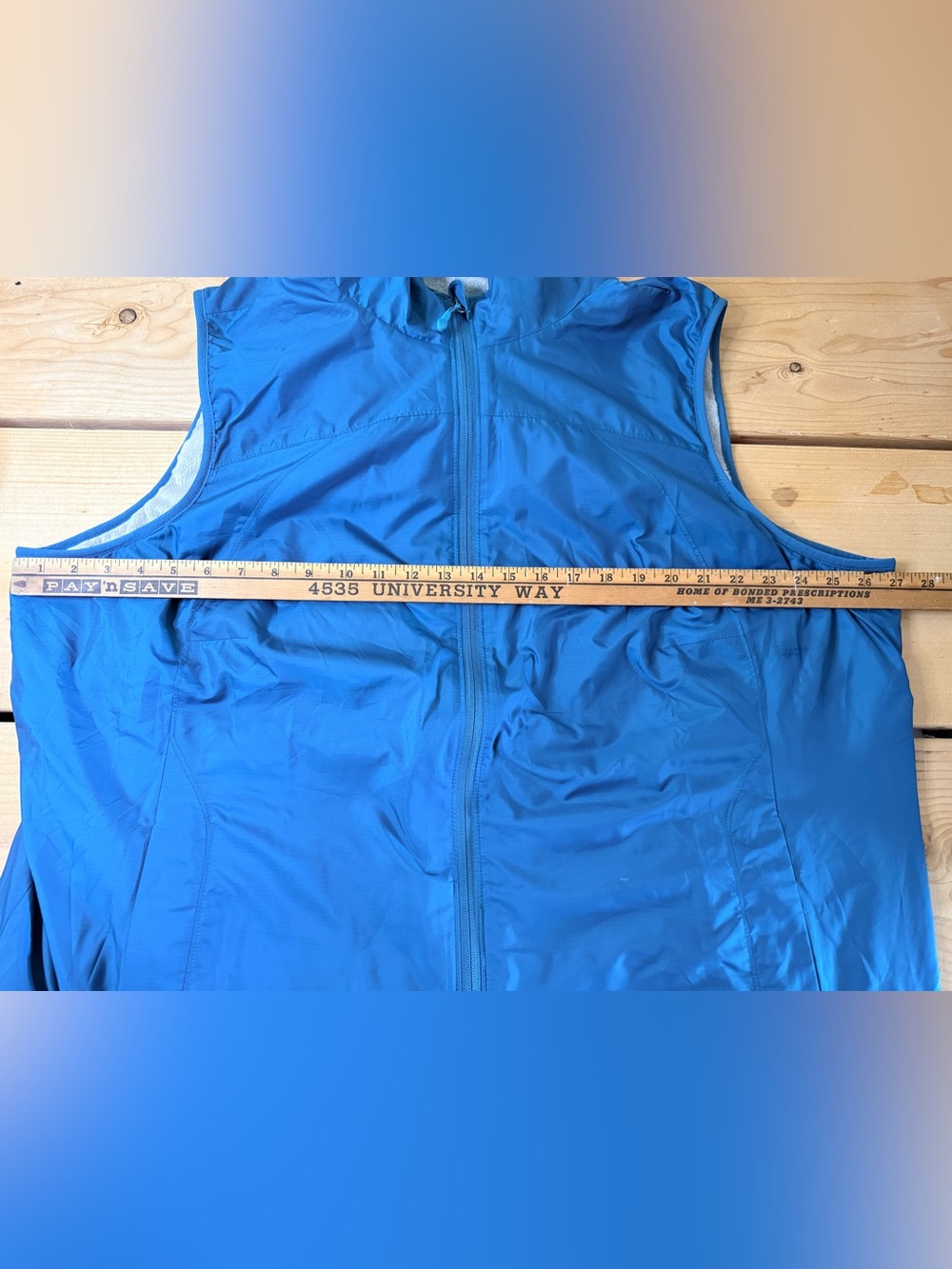 LL Bean Vest Womens 3X Plus Teal Hooded Full Zip Lightweight Hiking Outdoors - Picture 5 of 6